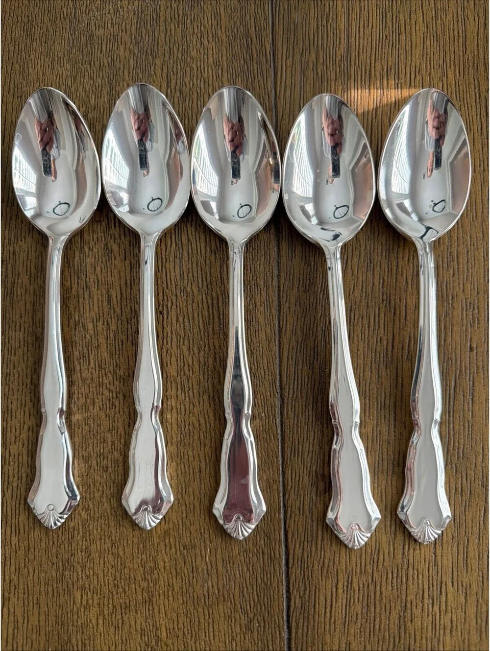 Wallace Deep Silver Centennial Silverplate Soup Spoons - Set of 4